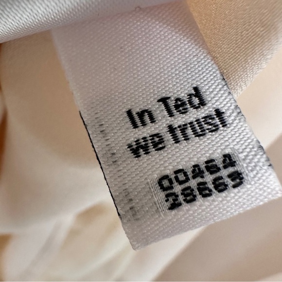 Ted Baker Dress Size 2 Off White Hearts Mini Sleeveless Formal Fit Flare Wedding - Picture 8 of 8